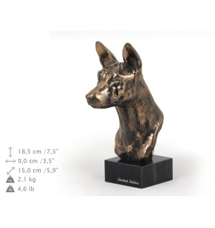 Basenji głowa na kamieniu Art-Dog